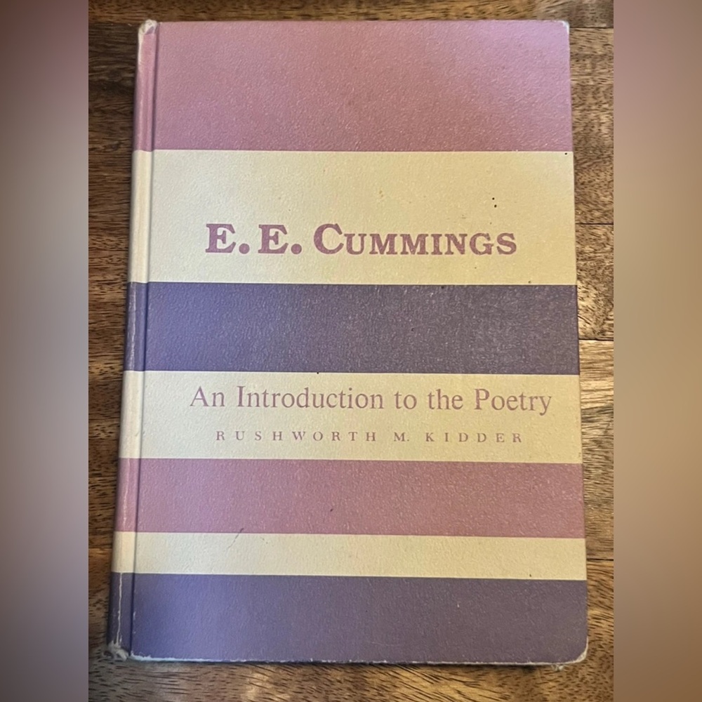 3/$20 E.E. Cummings: An Intro To Poetry Hardcover Book OOP